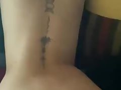 Gassy babe with a back tat plunged from behind hardcore