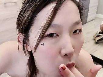 See this red-hot Japanese teenie give a manstick-inhaling and guzzle-jism-enjoying Bj in Pov