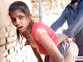 Step stepsister Tannubhabhi1 gets her Indian cootchie humped in doggy-style