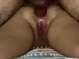 Stepmother and stepson caught in the act, Stepmother agrees to be penetrated by stepson's giant dick and begs for a creampie