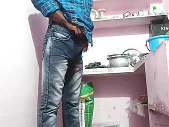 Insane Chinese maid in high high-heeled shoes dominates kitchen with balloon play and indian foot fetish