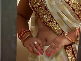 Hindi Desi Actress Deep & Supah Torrid Stomach- Button Demonstration - Hindi Masala Display