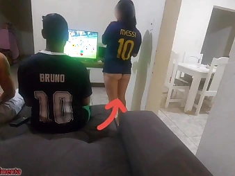 Kasallpimentas & Bruninhobombom reconcile oneself to a Chubby BLACK Horseshit nearly crazy multiracial three-way intercourse
