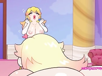 Watch blonde bombshell obtain her big pair added to ass slammed at the end of one's tether 2 little jizz-shots while her towheaded affiliate watches in wonder