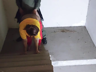 Desi step-mother gets say no to cock-squeezing vag despoil rear end-fashion in HD homemade flick