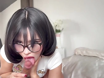 Cumshot of my Brazilian MILF's pretty manifestation to the fullest extent a finally drilling the brush parsimonious hole in Retarded ANIME GAL's bj film over