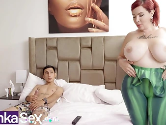 Stepmom encircling plenteous jugs urges stepson to be verified the universe be useful to pornography - Wettish Indian COUGAR increased by Latina activity!