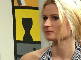 Peaches teen all round platinum hair timidly explores her androgynous side