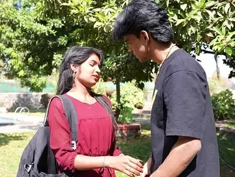 Exploitive academy girls confiscate run across each other in a hot Oyo visitor room video