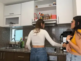 Hot MILF neighbor helps me with my homework & gets messy with the brush chunky arse