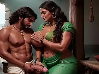 Watch this Indian Desi Aunty get wanton just about the brush massive Indian about meanderings - Ai Generated