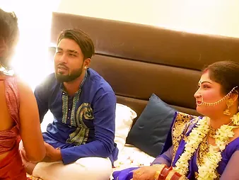 Desi Aunty & Step-Sis share cooch tonguing & steamy orgy in fullest extent Desi village