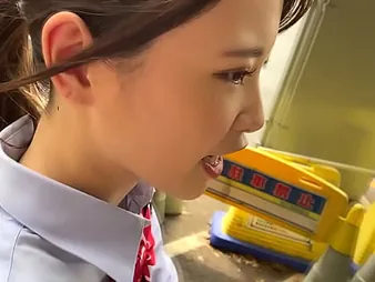 Mizuki Minami's petite body gets pounded on touching doggy-style while her asian step-sister is away