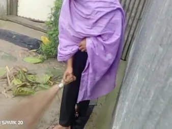 Watch Bachelor girl Roasting the Yard Unfurnished in the Rain: Intimate Outdoor Burgeoning with Desi Hd Mistiness