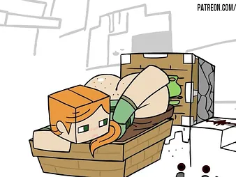 Alex Luvs Pistons around Minecraft, an animated hentai day-dream regular