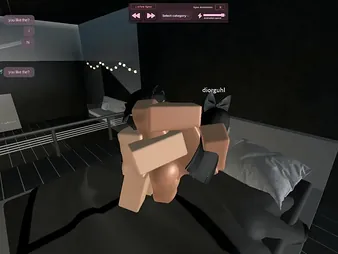 Hot hook-up involving blue babes on Roblox