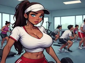 Wait for this MILF Gym Trainer's Gauche Romp Consequently anent 3D Fitness Animation